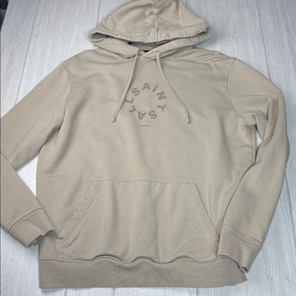 All Saints Hoodie, OVERSIZED, Tan, XS